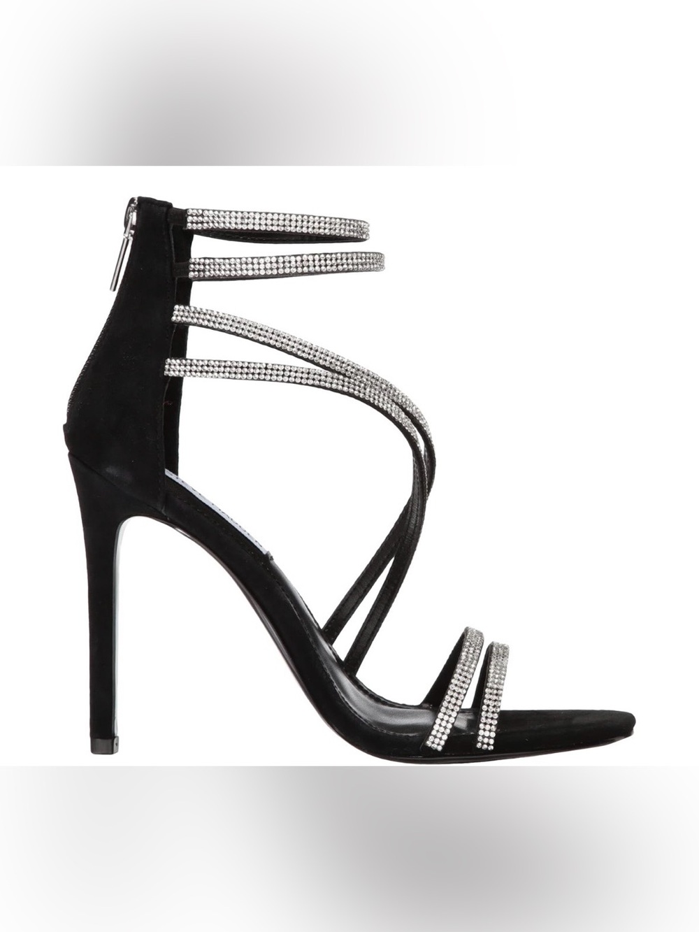 STEVE MADDEN Rhinestone Crystal-Strap Stiletto Sandals - Picture 4 of 10